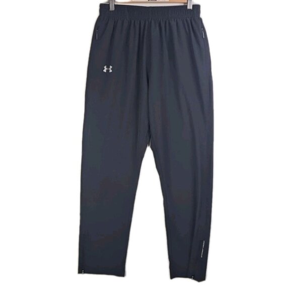 Under Armour Men's Fitted Coupe Pants Black Running Athletic Zip Size M - Picture 1 of 12